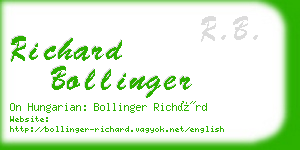 richard bollinger business card